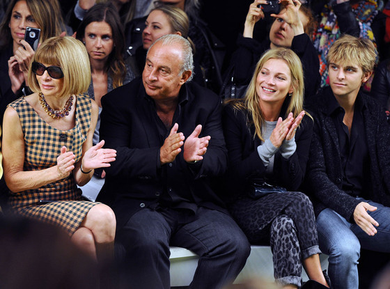 Anna Wintour, Sir Phillip Green, Kate Moss, Brandon Green, London Fashion Week Anna Wintour, Sir Phillip Green, Kate Moss, Brandon Green, London Fashion Week